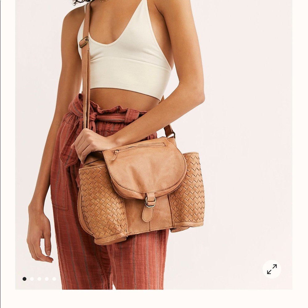 NWOT Free People Tan Leather Bag